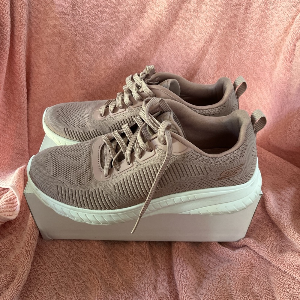 Skechers bobs  Women's Taupe Sneakers